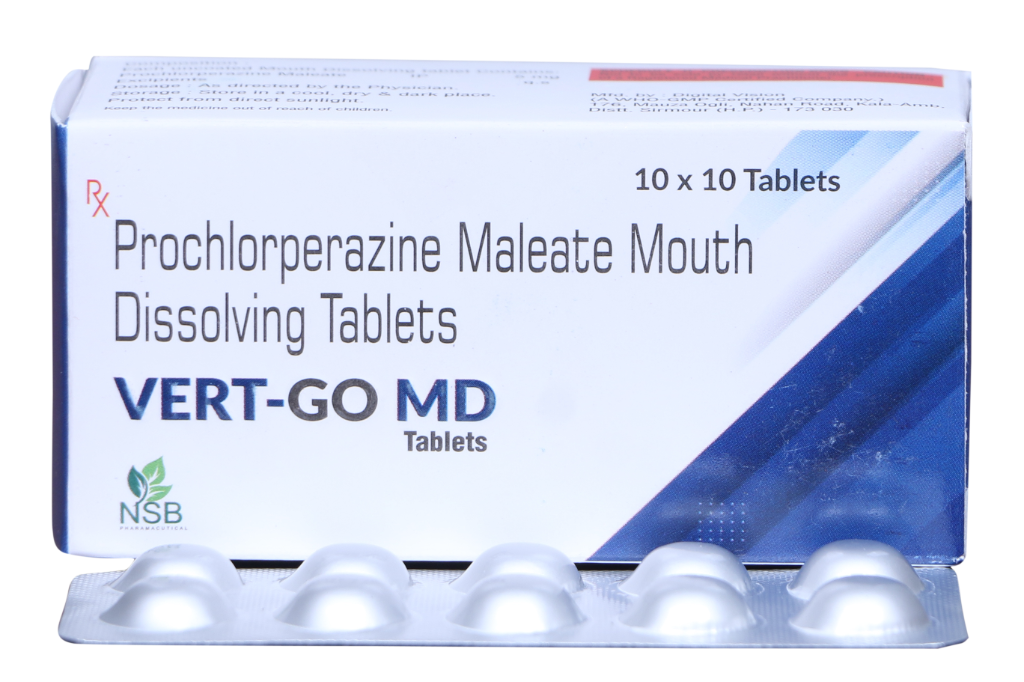 Vert-Go MD Tablet - Prochlorperazine Maleate Mouth Dissolving Tablets IP 5mg by NSB Pharmaceutical